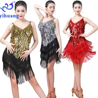 

Hot Sale Sequin Tassel Latin Dress Women Dance Costumes