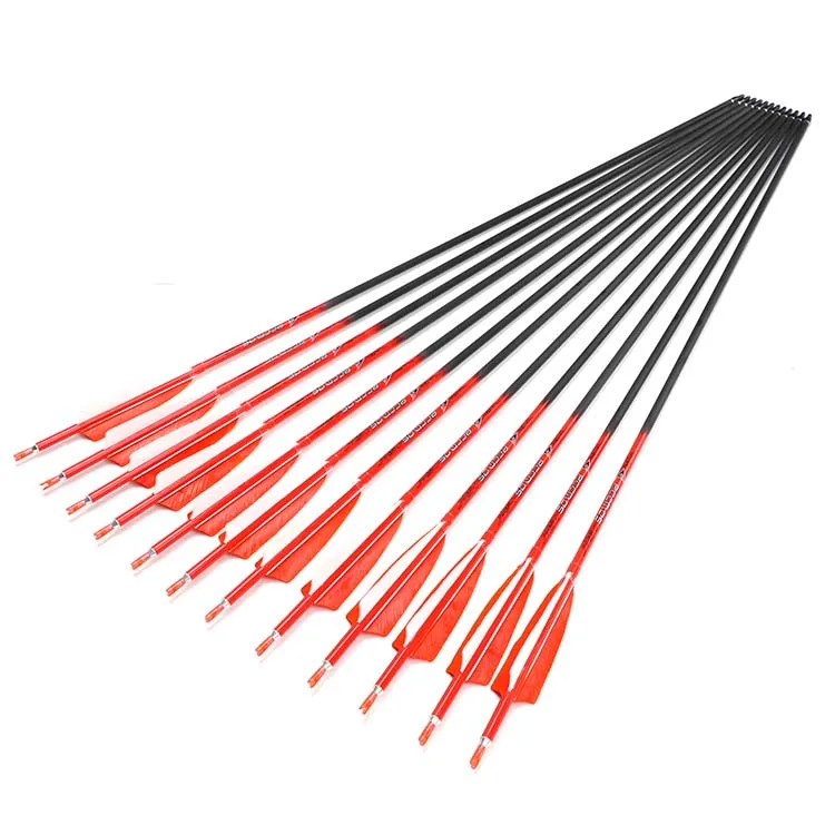 

Wholesale ID 6.2mm Spine 300 340 400 500 600 Orange Color Arrow Bow Compound Bow and Arrow Archery