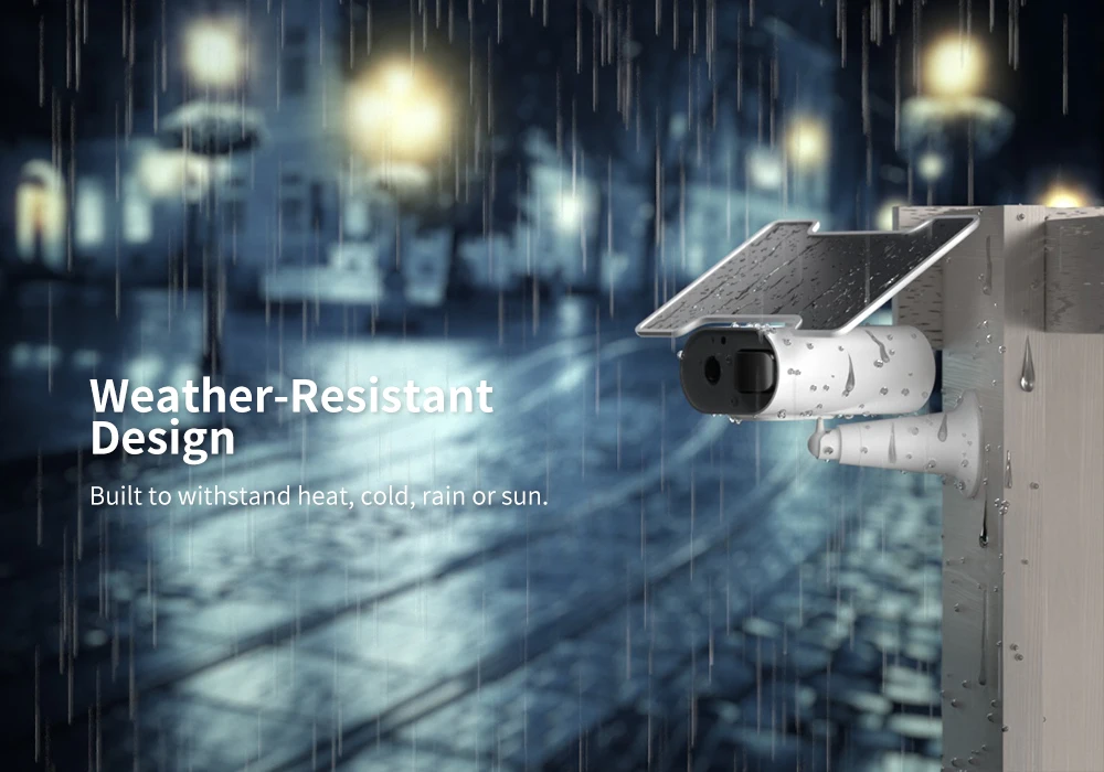 Smart Tuya 1080P FHD 2W Solar Panel PIR Outdoor Battery Powered Wireless WiFi Solar IP Camera