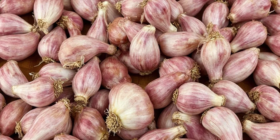 Garlic stored in a basket on the counter