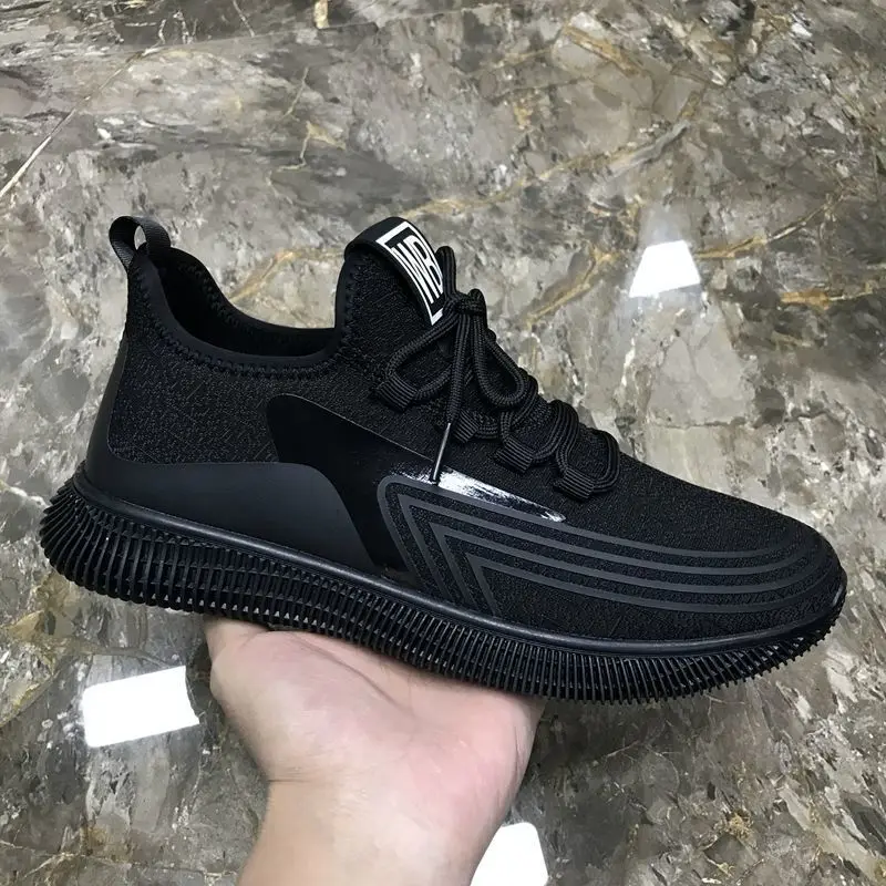 

New men's shoes casual Korean sports running shoes men's fashion shoes, Red black grey