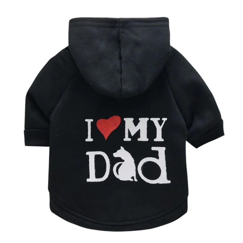 

Multi Color Fleece Dad Print Autumn And Winter Warm Sweater Hoodie Coat, Black, blue, green, pink, purple