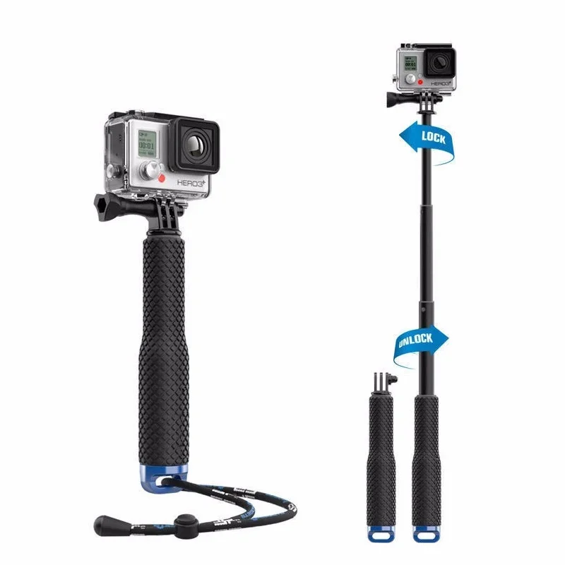 

19 inch Aluminum Adjustable Telescopic Monopod Handheld Selfie Stick, Black, black/red, black/blue, black/green,black/silver