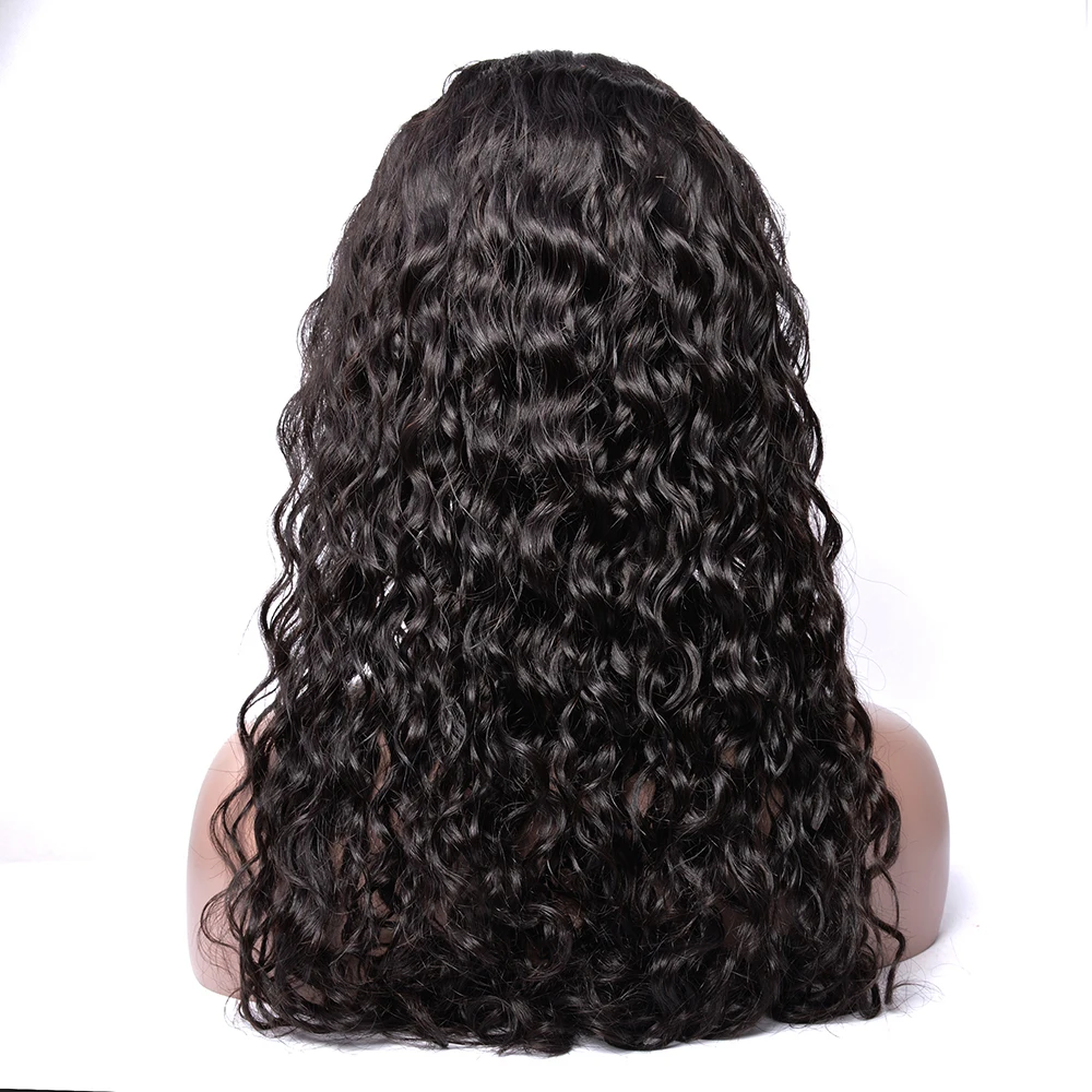 

Frontal Wig Front Human Hair Wigs Modern Pre Plucked Highlight Color Brazilian Show Water Wave Lace Remy Color 1B Lace Long