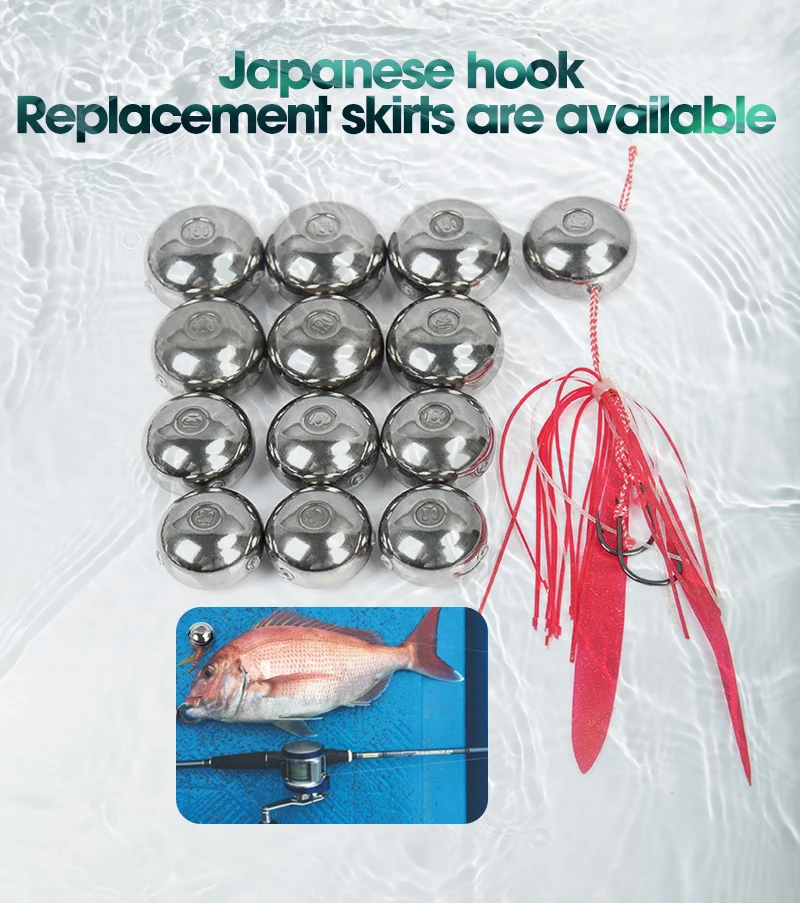 Red Snapper Spherical Jig Head Tungsten Jig Kabura Slider Slow Jigs