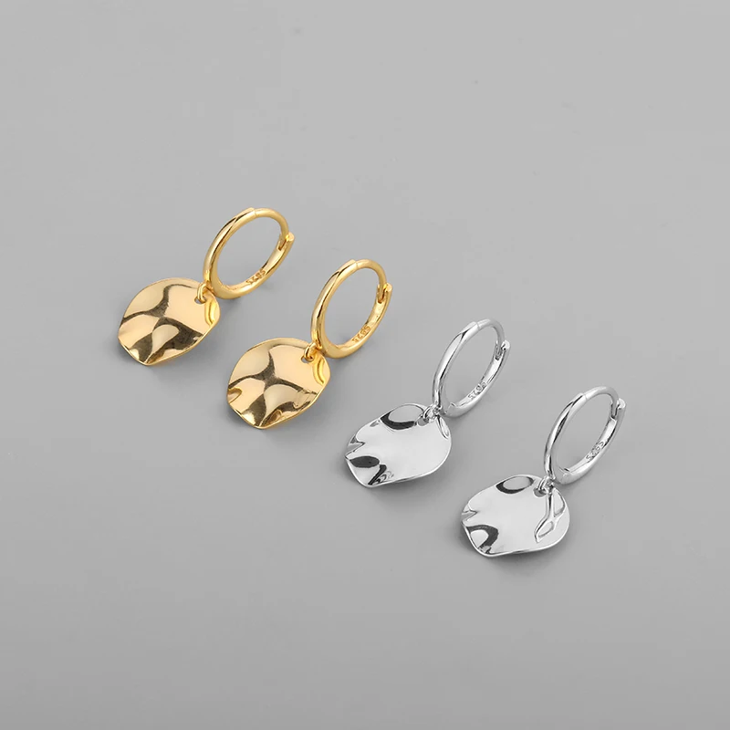 

ENSHIR Popular Products 2021 Irregular Coin Hoop Earring For Women Party Vintage Jewelry, As picture
