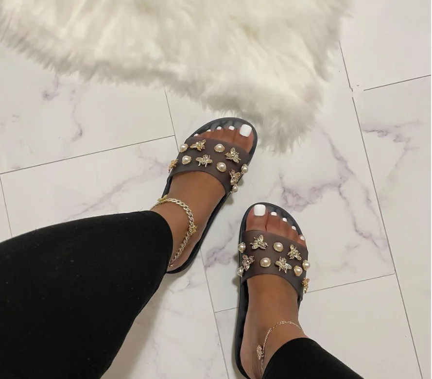 

Jelly Slippers Women Summer Sandals Candy Colors Transparent women's slippers nick 2021 hot summer women's slippers double ring, Customized color