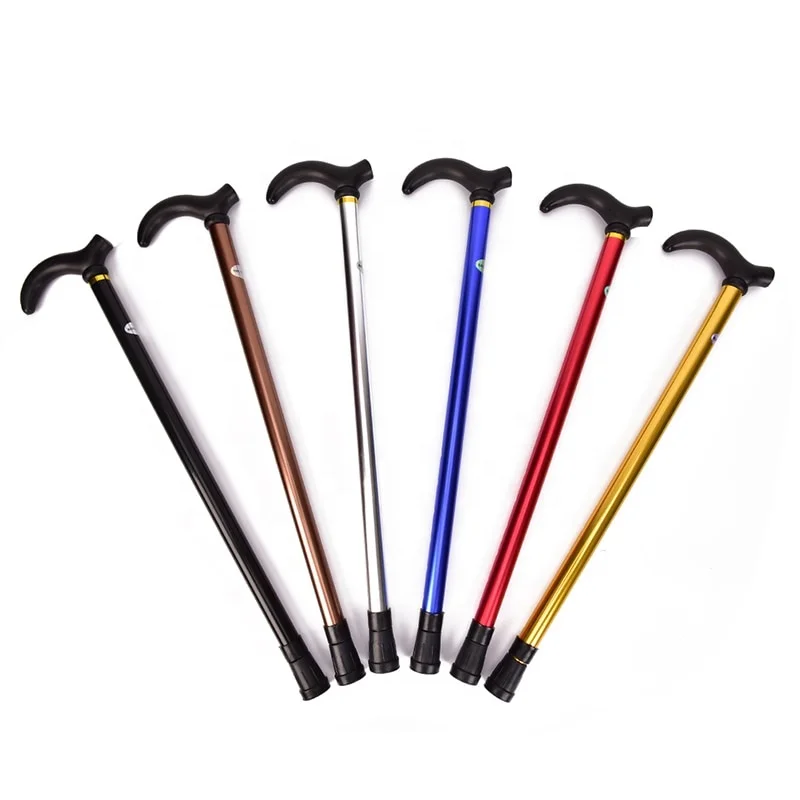

TY High Quality Telescopic Walking Stick Cane Hiking Rubber Tips 6 Grade Alpen stock for Climbing Equipment, Optional