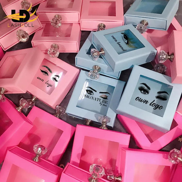 

wholesale own logo private label lash packaging box creat brand eyelashes case