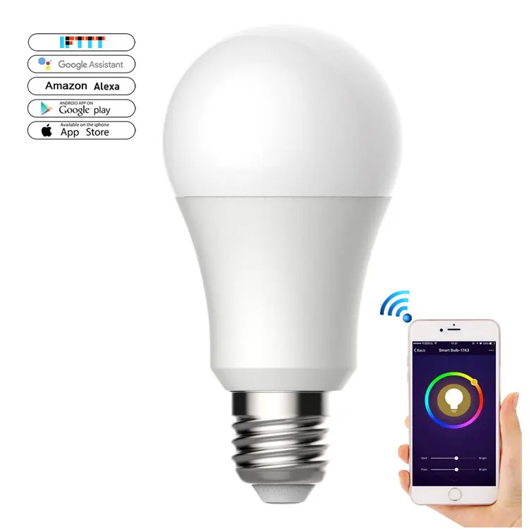 Yarrae Smart LED WIFI Light Bulb with Timer Sunrise Sunset light Function 50w Equivalent E27 Dimmable