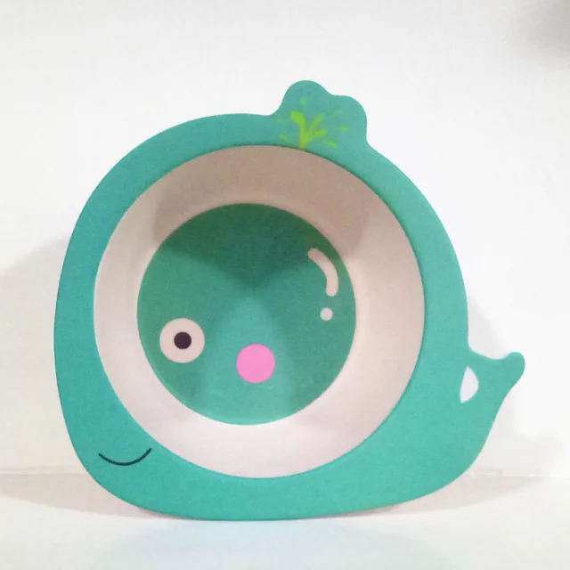 

Recyclable Cute Animal Pattern Bamboo Fiber Tableware Set