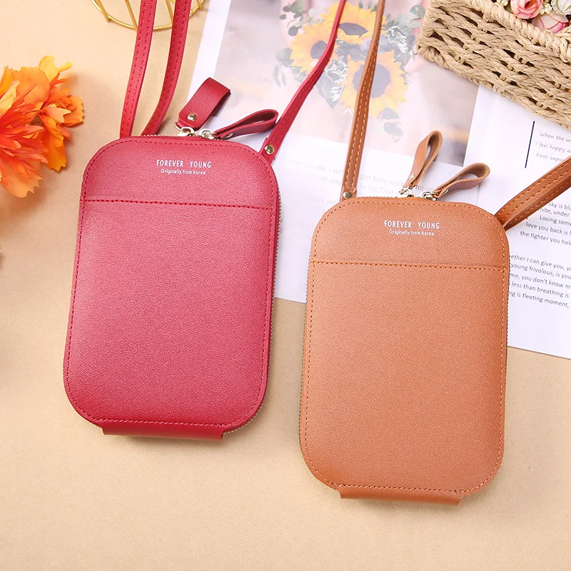 

Soft PU Leather Small Crossbody Cell Phone Purse For Women Mini Messenger Shoulder Bag Wallet With Credit Card Slots Lady Bag