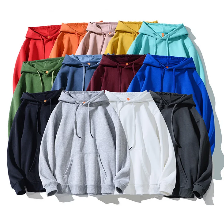 

2022 New style long sleeve men's hoodie custom logo DTG hoodies, Customized colors