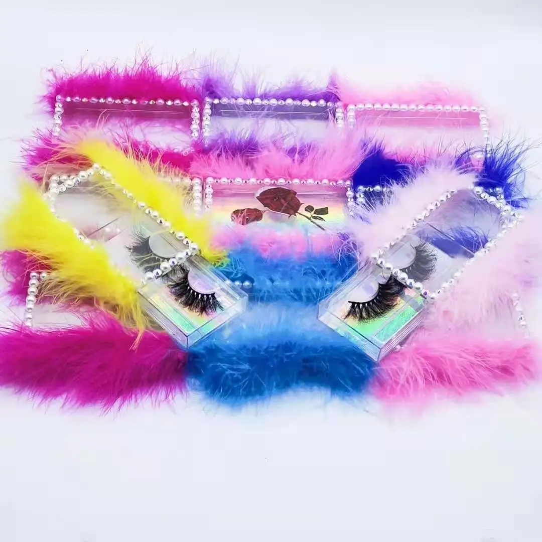 

Wholesale Hand made silk eyelashes with custom box 3d mink eyelash vendor, Black