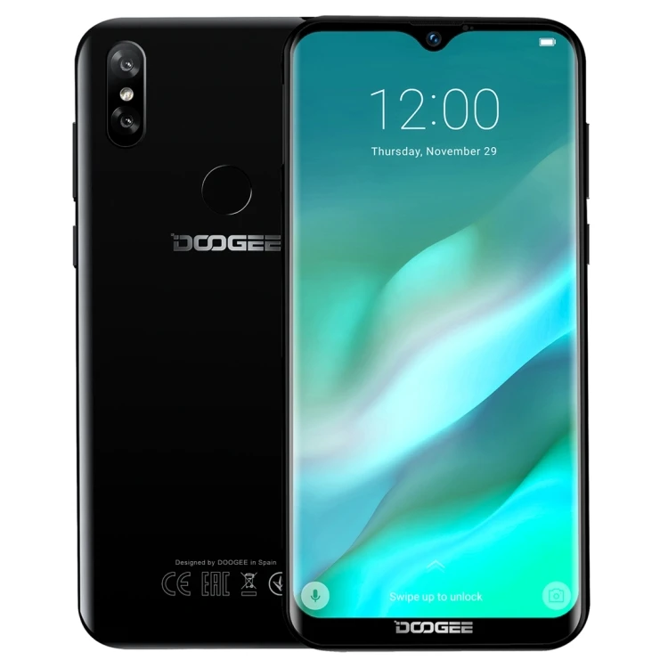 

Mobile phone DOOGEE Y8 phone 3GB+16GB Dual Back Cameras Face ID & DTouch Fingerprint Water-drop Screen