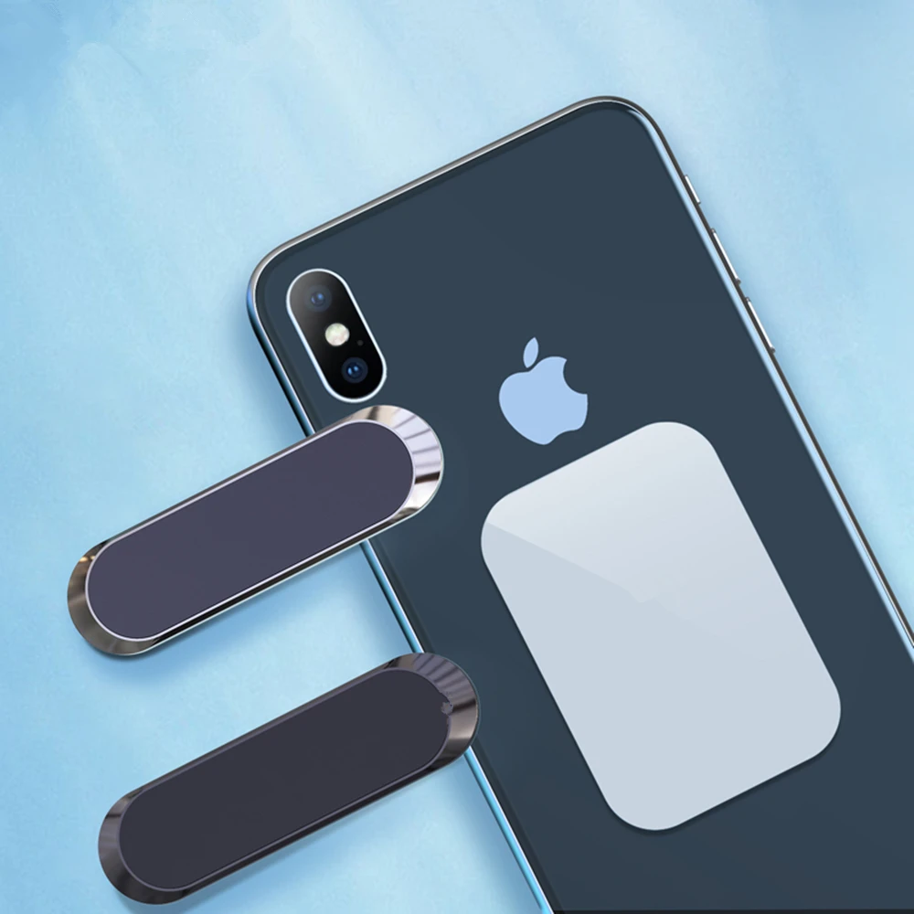 

Flat Stick Car Mount Holder Magnetic Phone Stand Mini Strip Shape Phone Holder For iPhone Universal Car Mount Holder, Black, silive , rose gold