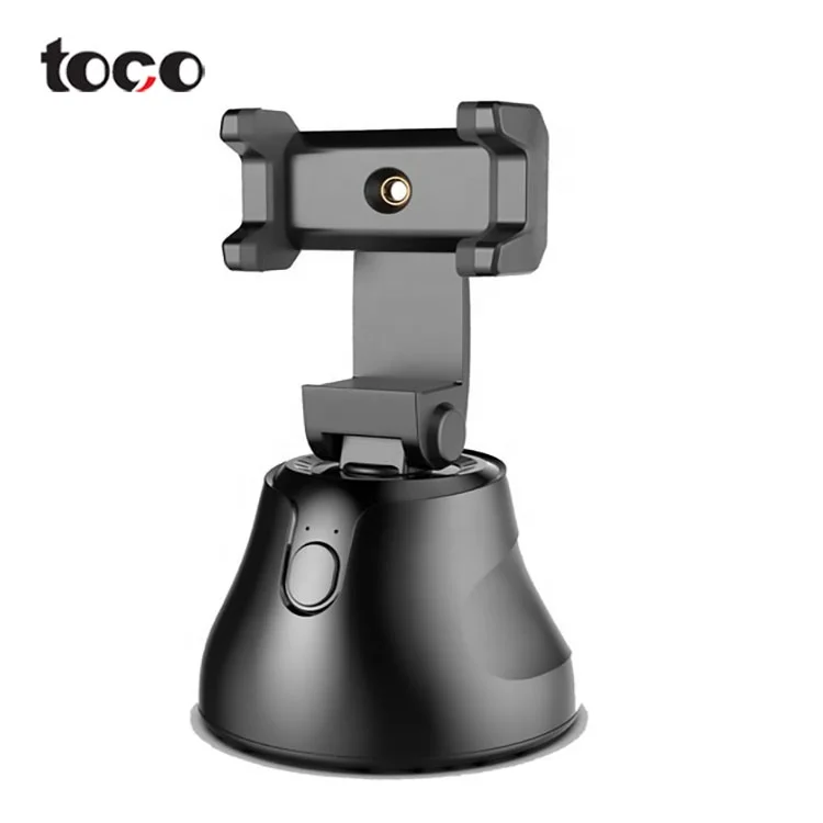 

toco auto Rotation smart Selfie Stick Flexible 360 Rotation Auto Face Object Tracking rotation shooting stick, Black white pink