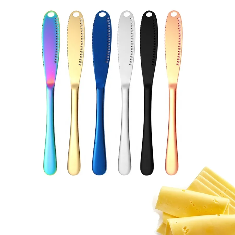 

Amazon hot sale Multi function Butter Knife Butter Spreader Stainless Steel Butter Knife with a Serrated Edge