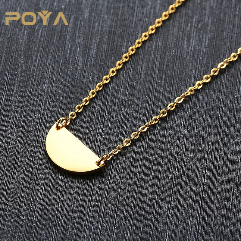

POYA Half Moon Necklace / Half Circle Necklace / 14k Gold Filled / Sterling Silver Comfort Fit