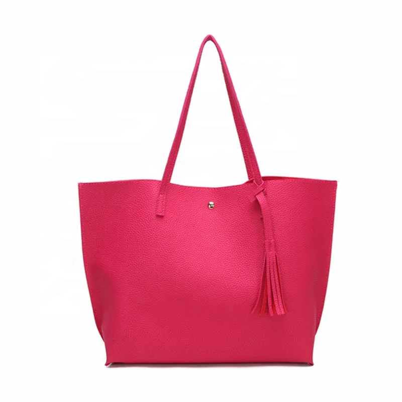 

Custom Logo New Trendy Tote Handbags For Women Wholesale Travel Ladies Fashion Pu Leather Cheap Shoulder Hand Bag From China, 17 colors or customized colors
