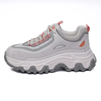 

Genuine Leather Flat Platform Mixed Colors Sneakers 2020 Summer Fashion Breathable Woman Shoes Increase Fashion Footwear