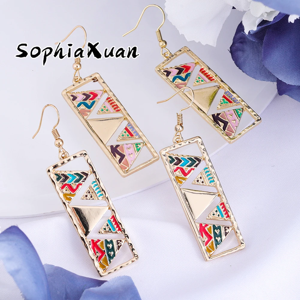 

SophiaXuan yiwu junjian Square multicolor earrings hanging gray pearl earrings Polynesian jewelry wholesale Hawaiian Earrings, Customized color