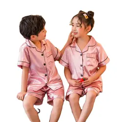 CLASSIC 2021 Summer Kids Boys & Girls Silk  Pajama