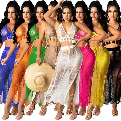 

Stock Sexy bikini contest 2022 two pieces sets women swimwear and cover up