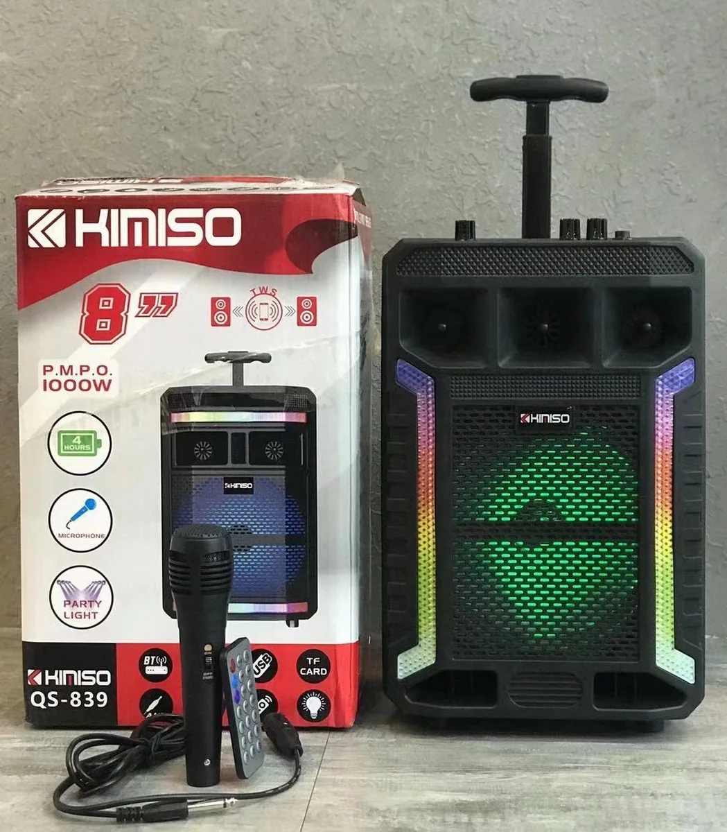 

QS-837 sound system karaoke speaker portable wireless speaker with the light bulb ball