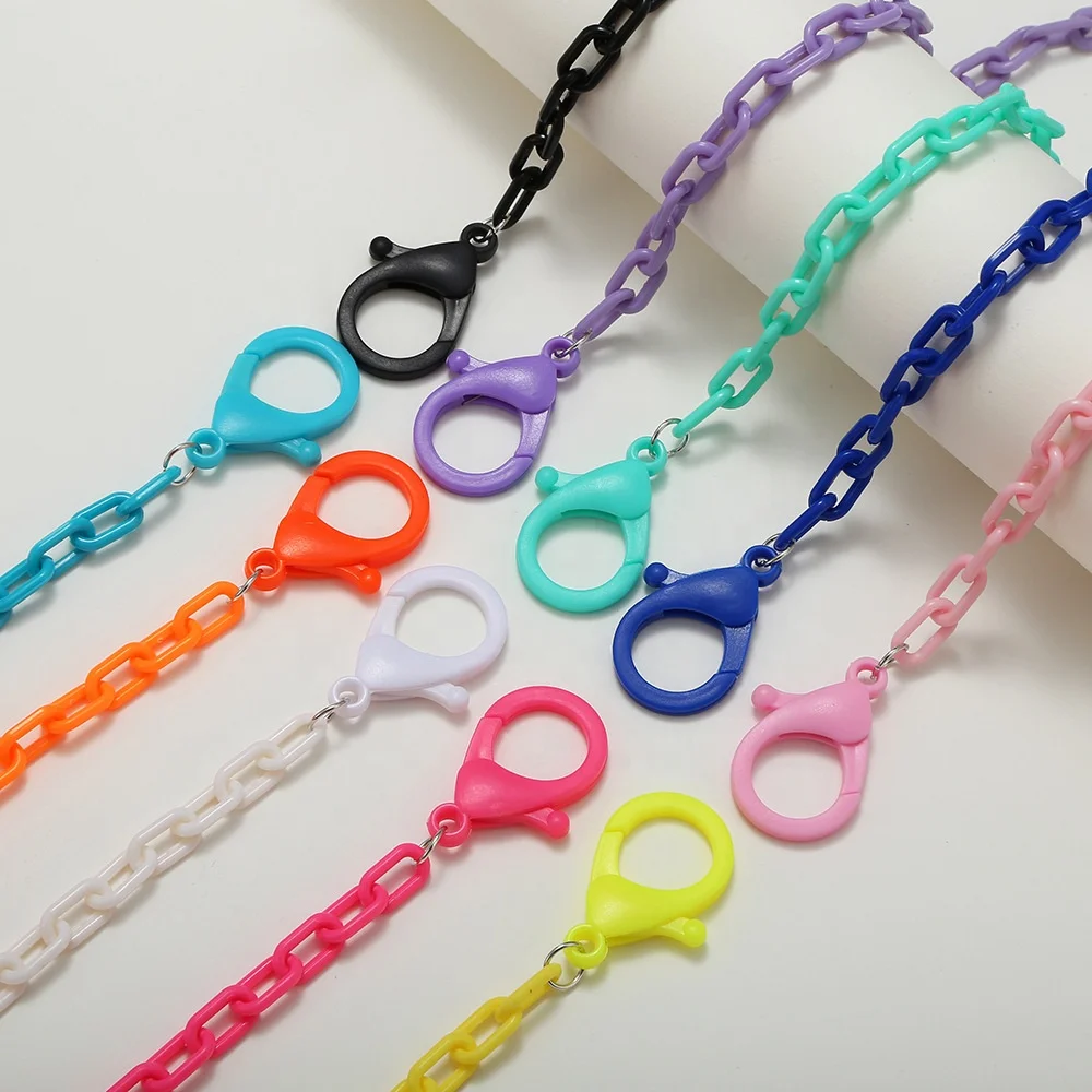 

Simple Acrylic Glasses Accessories Students Cute Candy Color Eyeglass Holder Chains Necklace Kids Face Maskes Rope Chain Strap