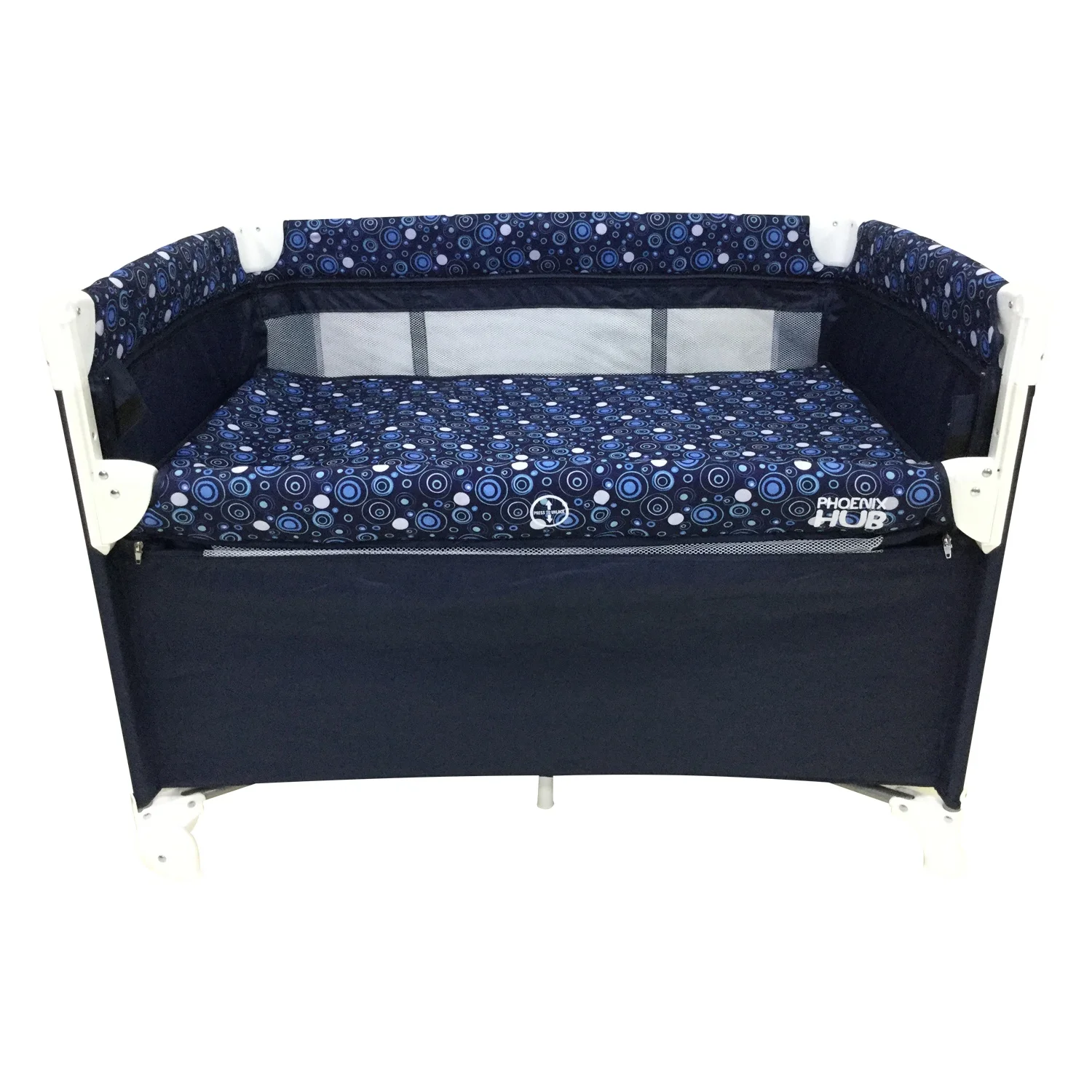 
baby playpen corral trvel cot crib bed with canopy and mosquito net foldable portable wheels diaper changer storage pink mesh 