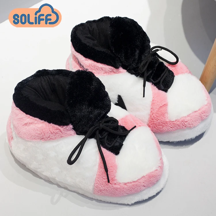 

pink fluffy embroidered cheap wholesale sneaker yeezy slippers