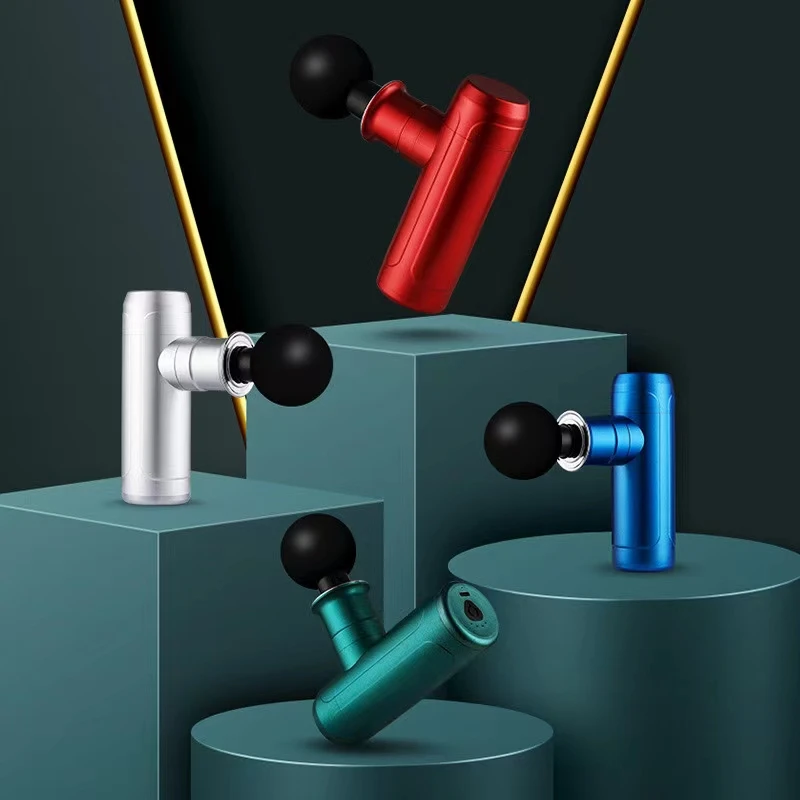 

Mini Fascia Gun Fitness Electric Shock Gun Muscle Relaxer Massager massage Small Vibration Relaxer Suitable For All Ages, Black,silver,green,red,blue