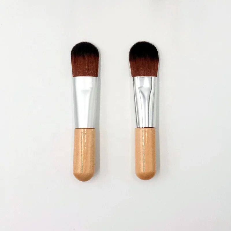 
Small Face Facial Mask Brush Clay Mask Applicator Makeup Clear Handle White Mini Foundation Brush 