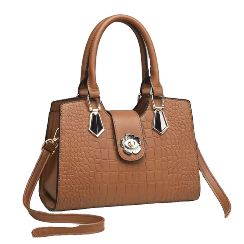 

DL010 34 Wholesale 2021 fashion designer crocodile pattern leather bag ladies shoulder handbag for women handbags
