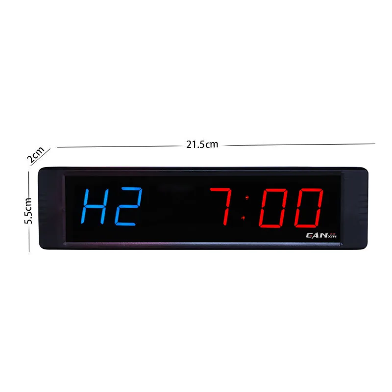 

Fitness Functions Special Design Led Remote Control Timer Mirrored Segmented Desktop Second Stopwatch Clock Square Support 7.5m