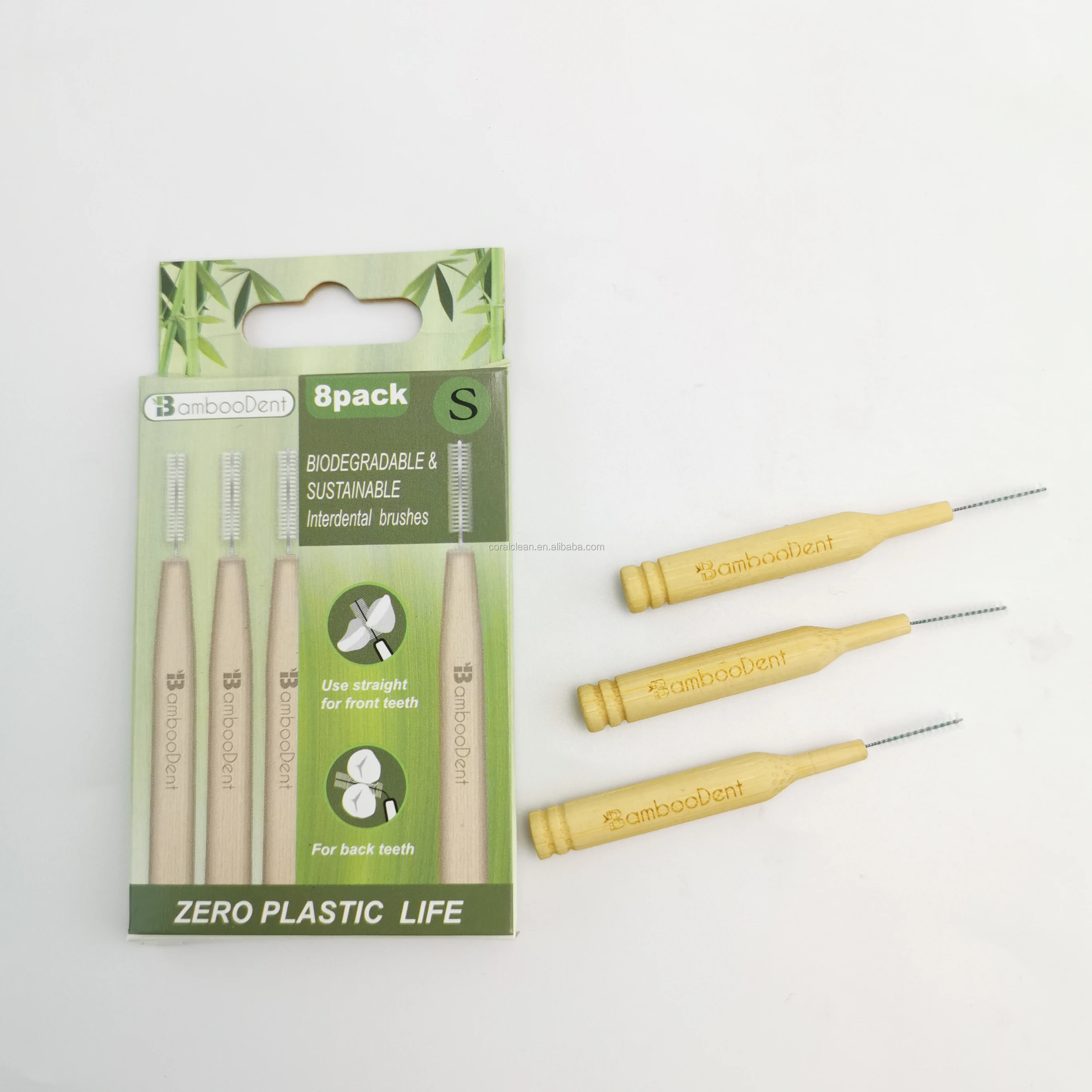 

2019 new items straight bamboo interdental brush cheap interdental brushes 8pcs/pack