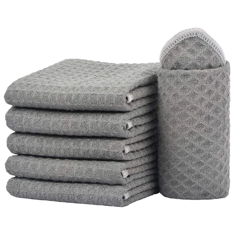 High Absorbent Waffle Kitchen Towel Microfiber Waffle Weave Drying Towel Buy Waffle Towel