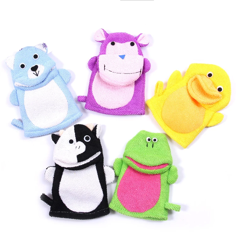 

Cartoon animal baby Body Scrubber Shower Glove Spa Massage Bath Gloves Exfoliating Gloves, Customized color