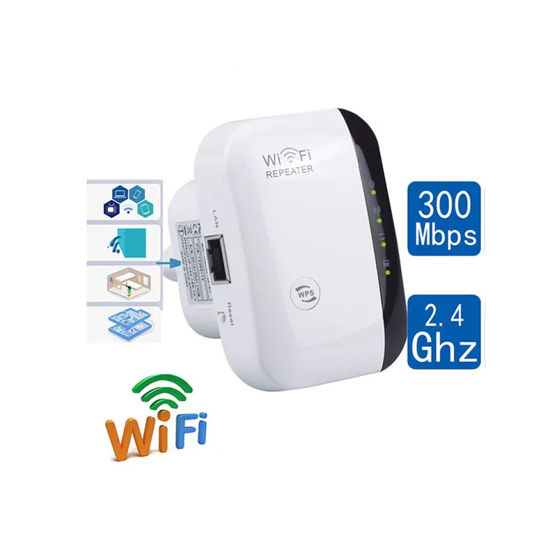 300Mbps WiFi Repeater Network For AP Router Long Range Internet Signal Range Extender