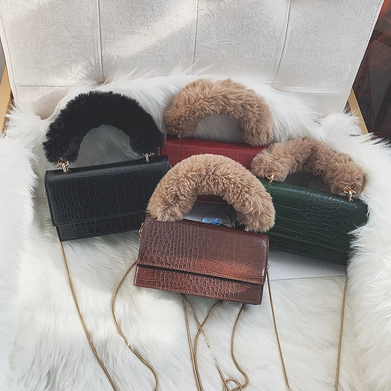 

cheap wholesale handbags plush handle mini purses bags women handbags ladies wholesale handbags