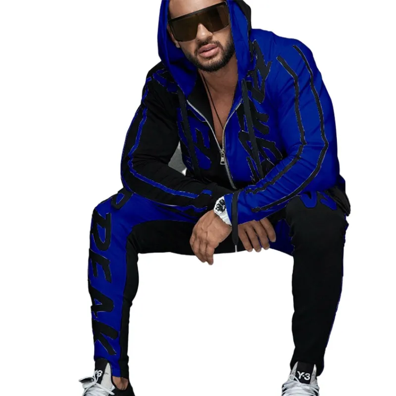 

New Arrival OEM Hight Quality Mens Jogging Suits Wholesale Sweatsuits Unisex 2021 Men Tracksuit, Picture shows