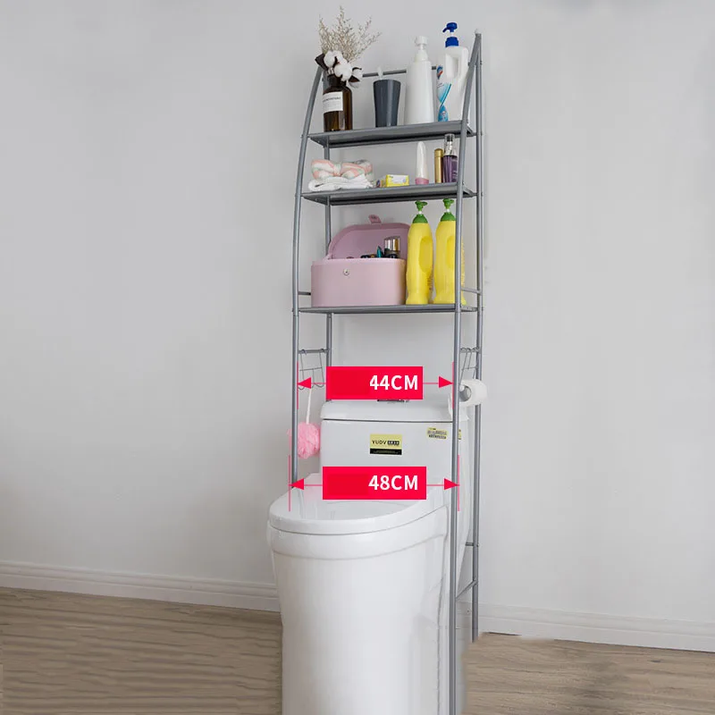 

3 Shelves Space-Saving bathroom shelf organizer Unit Over Toilet Shelf Storage Rack Metal Toilet Rack