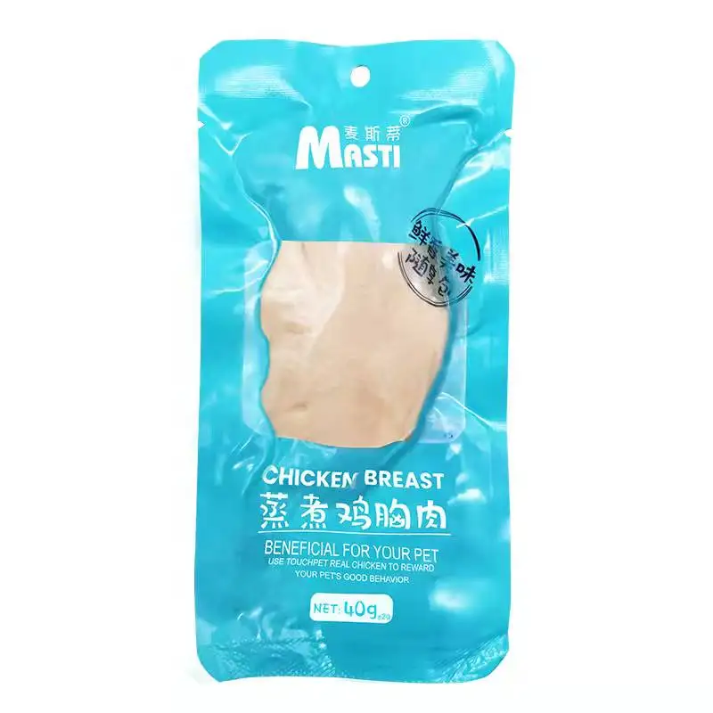 

100% natural 0-added pet snacks with 40g boiled chicken breast, Natural color