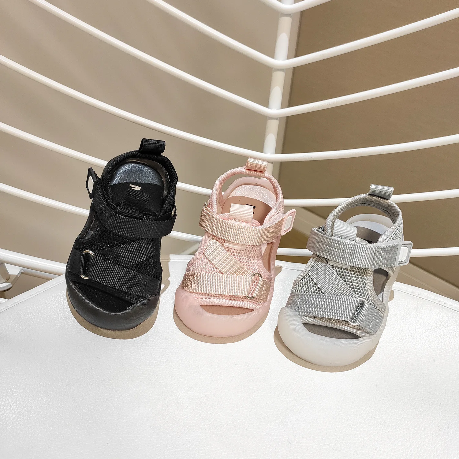 

OEM&ODM Bottom Toddler Shoes, Children's Shoes Infant Webbing, Baotou, Children's Sandals Anti-collision Toe Baby Beach Shoes