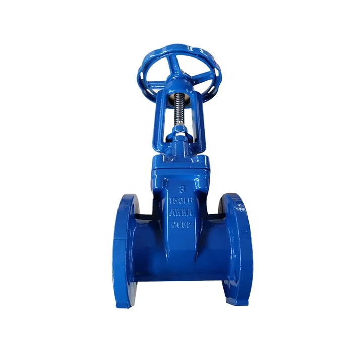 DIN/BS/AWWA Double Flange Ductile Iron Sluice Valve with Resilient Seat