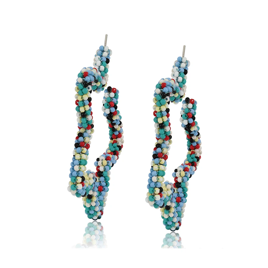 

99584 Xuping earring fashion handmade beaded earrings star shaped fringed beaded earrings for women