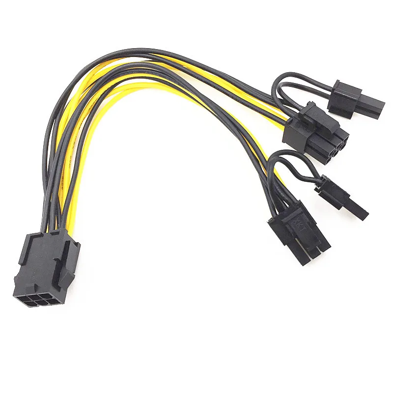 Cpu 6 Pin To 8 Pin Graphics Video Card Pci Express Power Splitter Cable ...