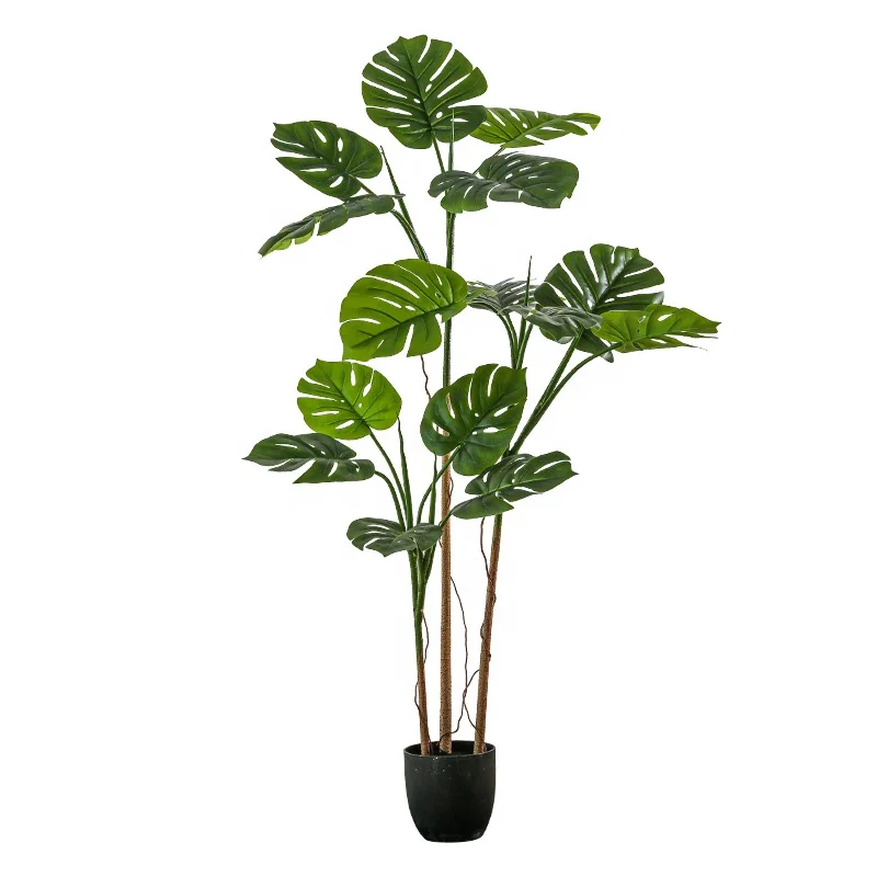 

Best Quality Hot sale Fake Plastic Decoration Turtle Leaf Tree Artificial Monstera Plant