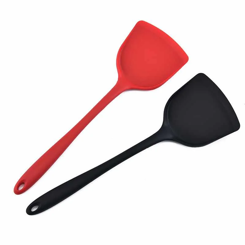 

Silicone Turner Spatula Kitchenware Cooking Utensils Spatula Turner Beef Meat Egg Kitchen Scraper Shovel Non-stick Cooking Tool